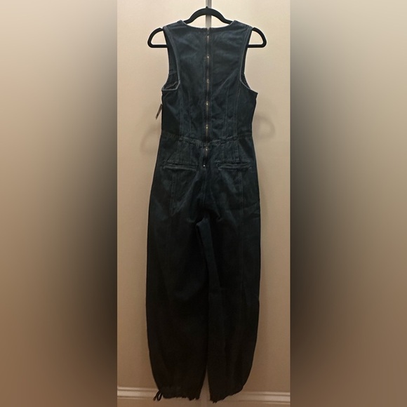 NWT We the Free x Free People Match Point Denim Jumpsuit S Slim Fit - Picture 9 of 14